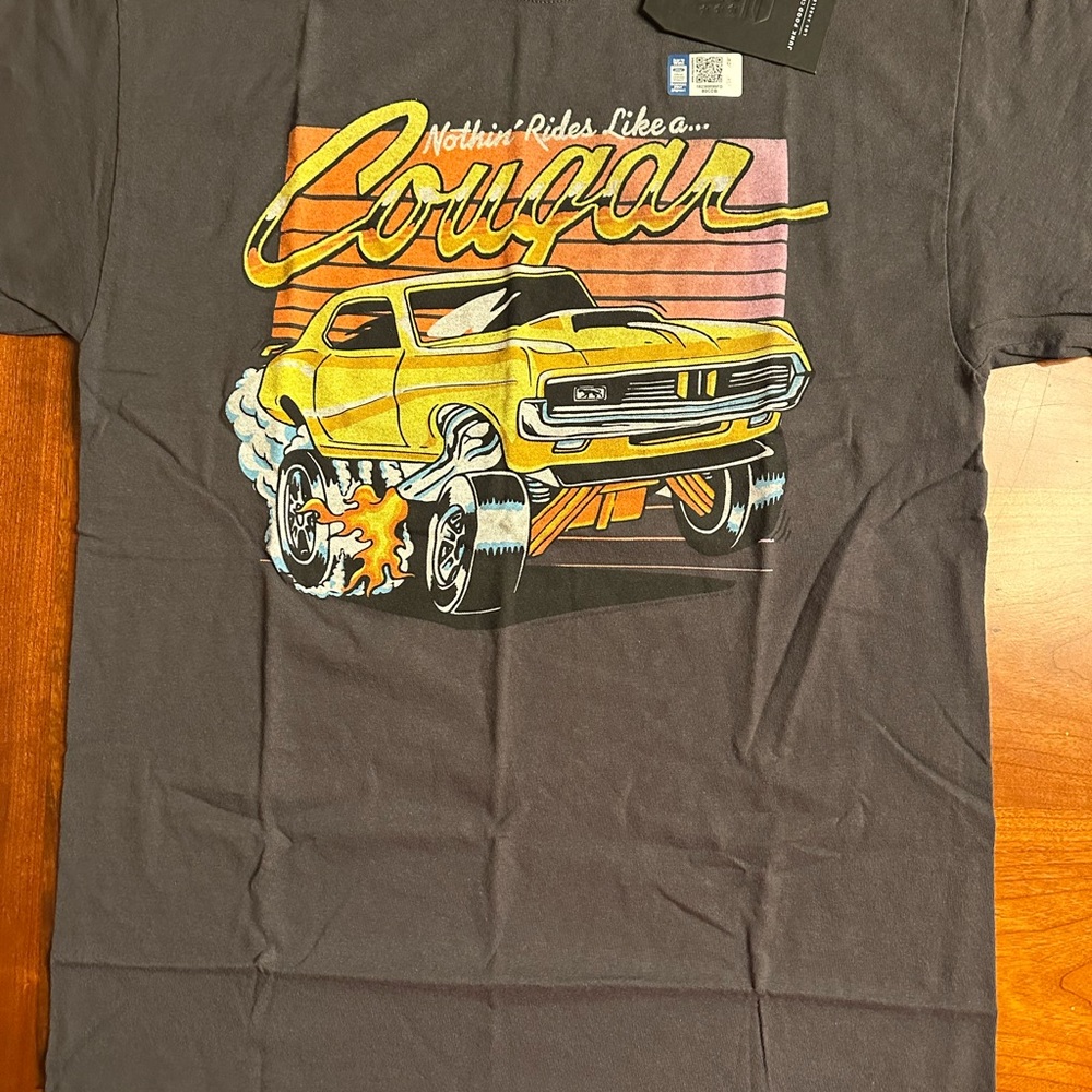 Junk Food Clothing Dark Gray Cougar Graphic Tee